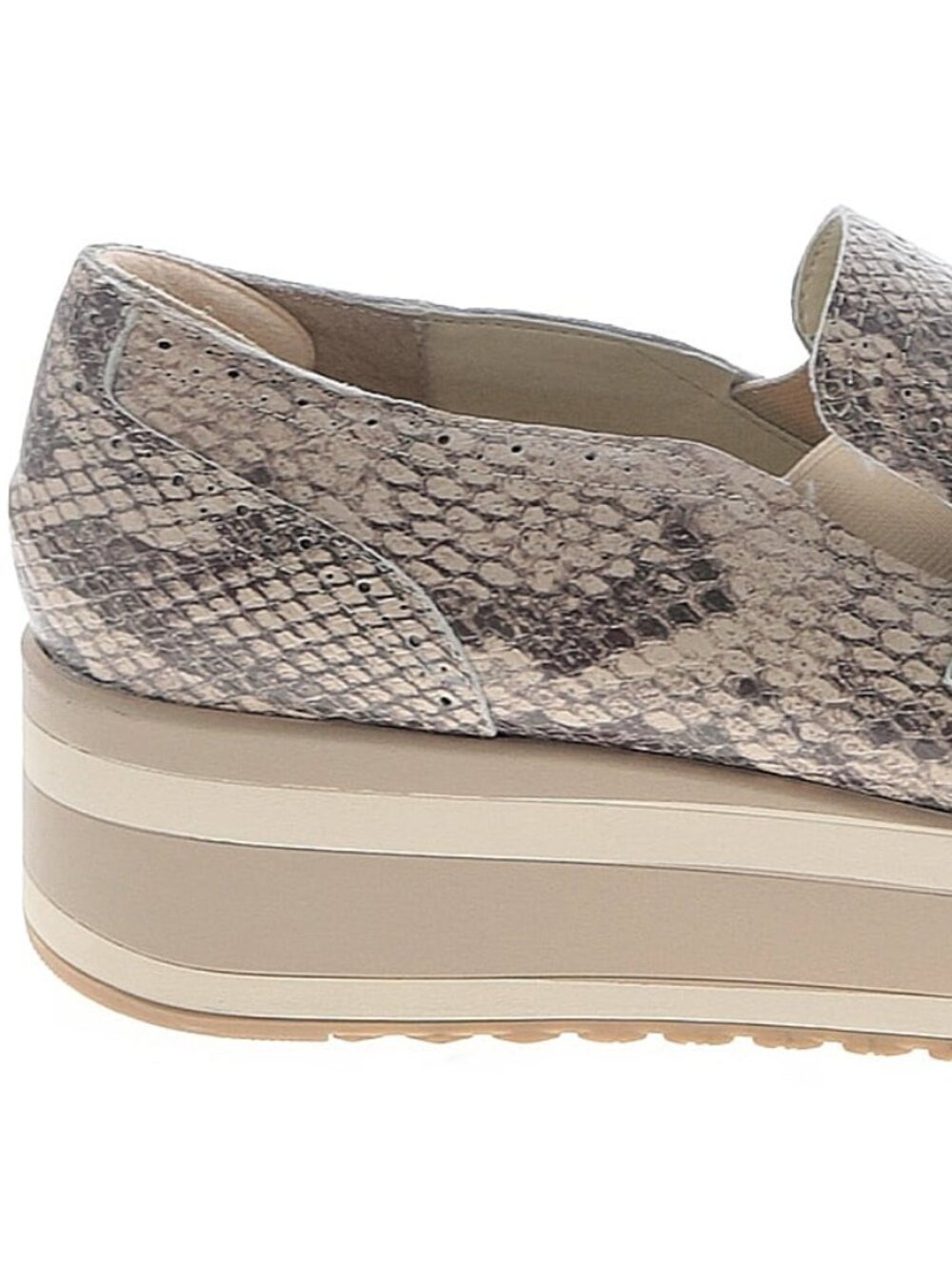 Dolce Vita Gray & Tan Reptile Print Slipon Platforms w/Silver Chain Size 9.5M - Picture 5 of 5